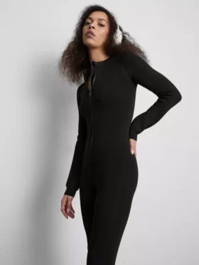 Velvet plush jumpsuit