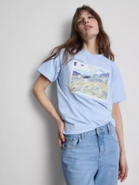 Vincent van gogh landscape art cotton t-shirt