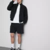 Washed elasticated shorts