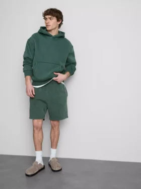 Washed elasticated shorts