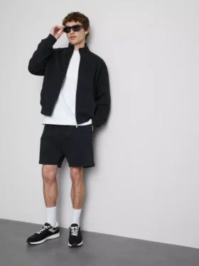 Washed elasticated shorts