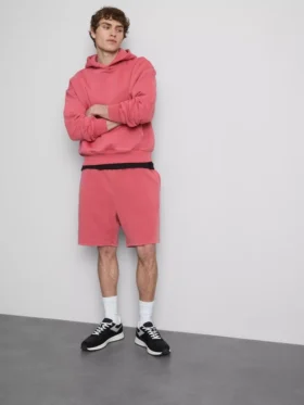 Washed elasticated shorts