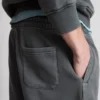 Washed elasticated shorts