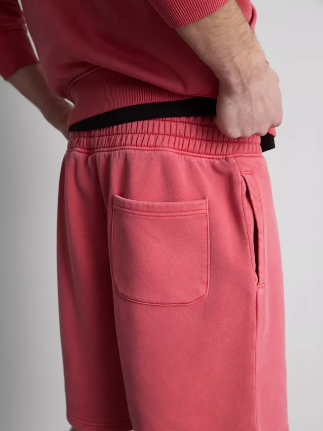 Washed elasticated shorts