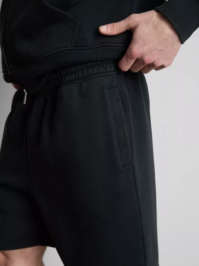 Washed elasticated shorts