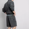 Washed elasticated shorts