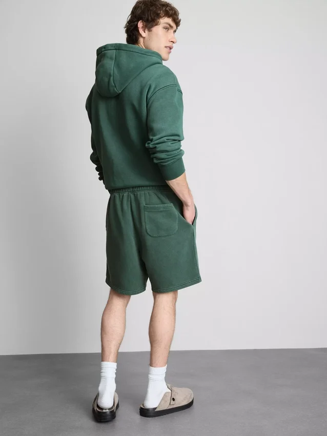 Washed elasticated shorts
