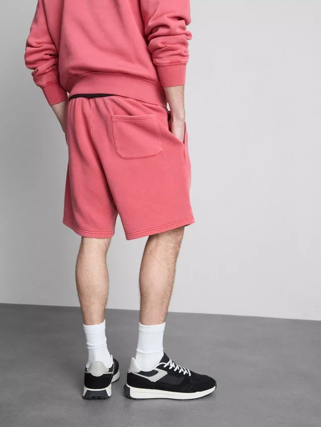 Washed elasticated shorts