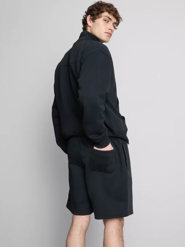Washed elasticated shorts