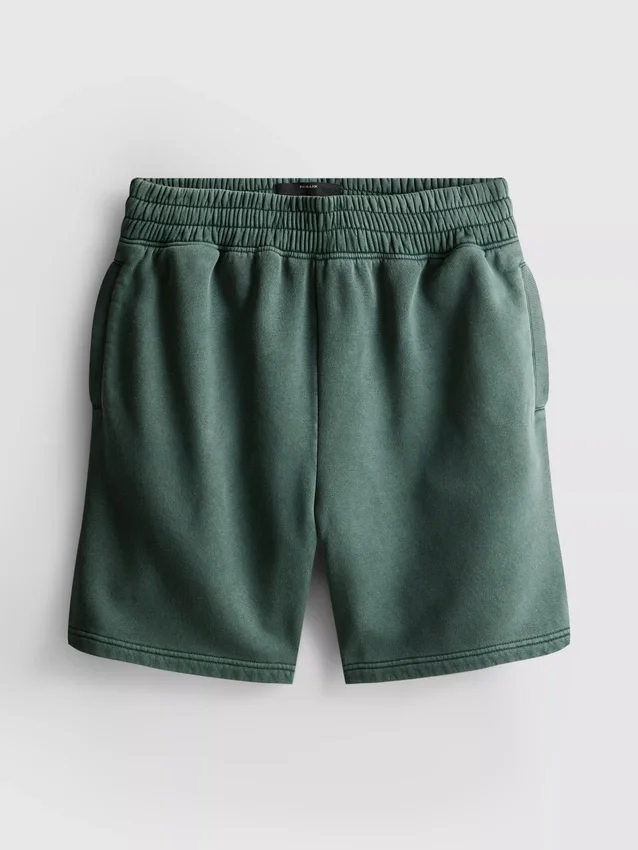 Washed elasticated shorts