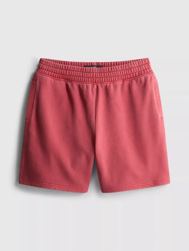 Washed elasticated shorts
