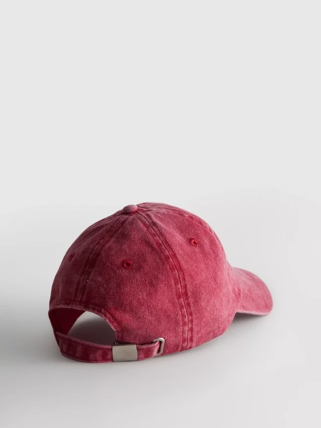 Washed embroidered baseball cap