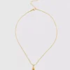 Waterproof initial necklace