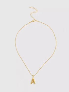 Waterproof initial necklace