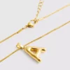 Waterproof initial necklace