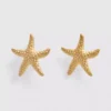 Waterproof starfish stud earrings