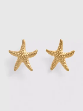 Waterproof starfish stud earrings