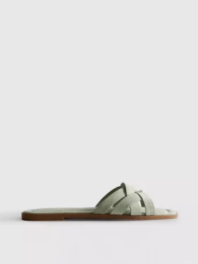 Weave strap mules