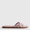 Weave strap mules