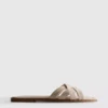 Weave strap mules