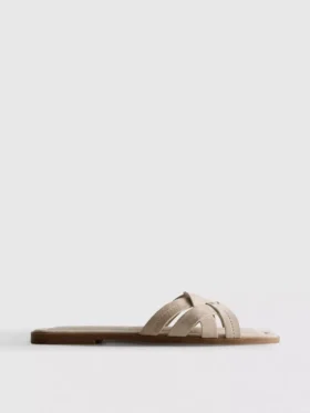 Weave strap mules