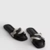 Weave strap mules