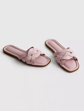 Weave strap mules
