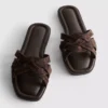 Weave strap mules