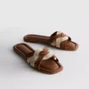 Weave strap mules
