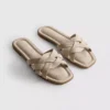 Weave strap mules