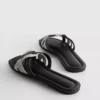 Weave strap mules