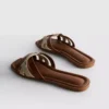 Weave strap mules