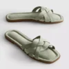 Weave strap mules