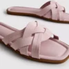 Weave strap mules