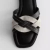 Weave strap mules