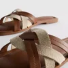 Weave strap mules