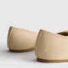 Wide fit faux leather square toe ballet slip ons