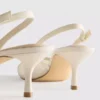 Wide-fit mesh slingback heels