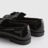 Wide fit patent loafers