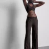 Wide-leg athleisure pants