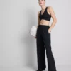 Wide-leg athleisure pants