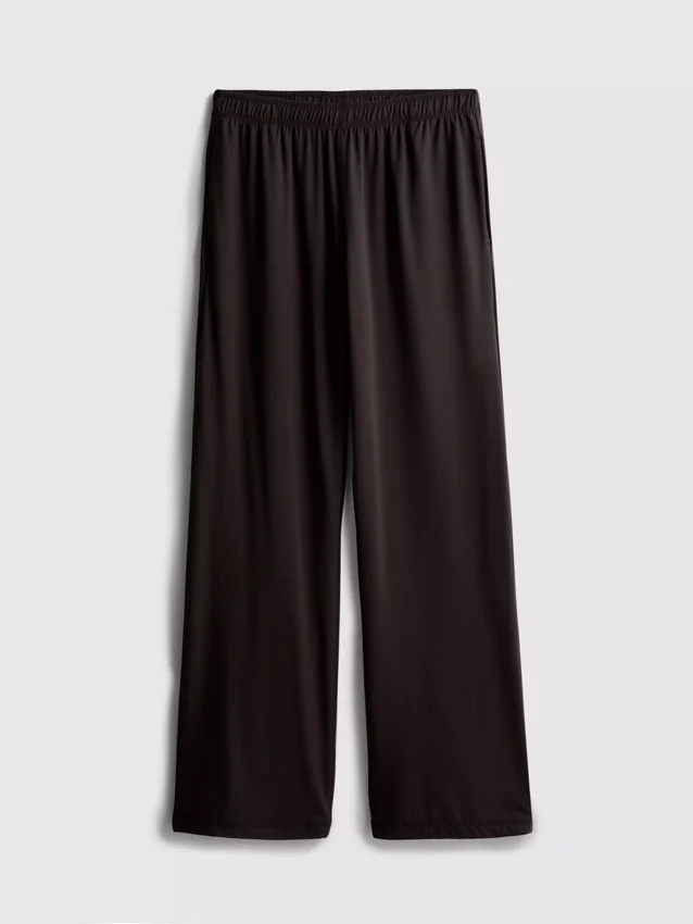 Wide-leg athleisure pants