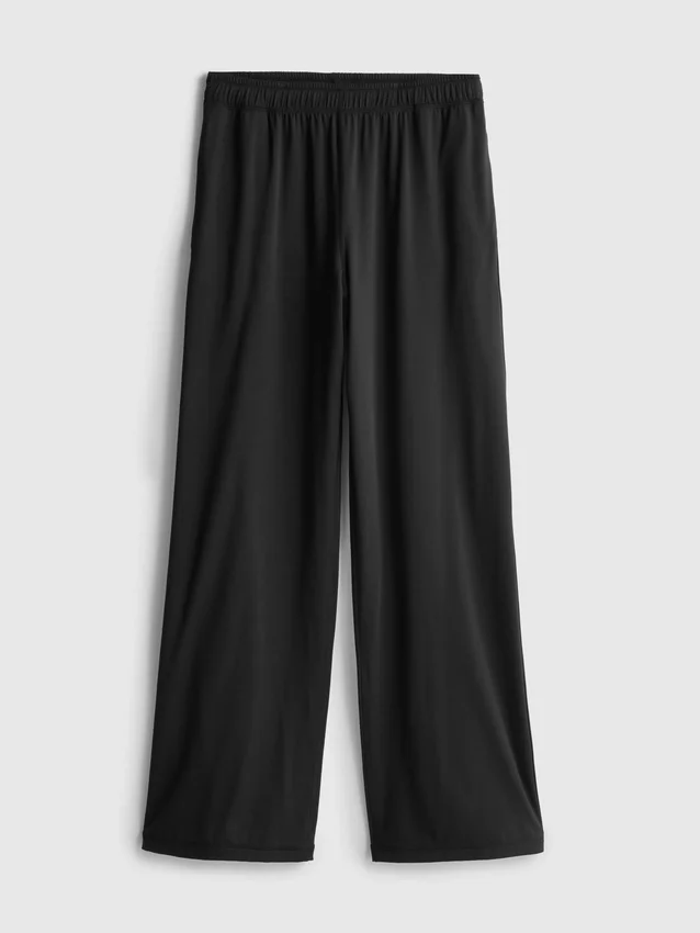 Wide-leg athleisure pants