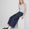 Wide-leg culotte jeans