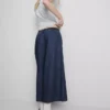 Wide-leg culotte jeans