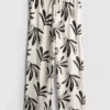 Wide leg printed pants