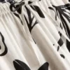 Wide leg printed pants
