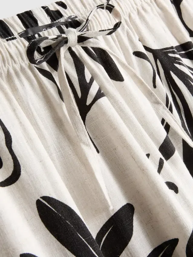 Wide leg printed pants