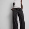 Wide leg seam detail utility pants