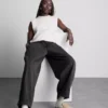 Wide leg seam detail utility pants